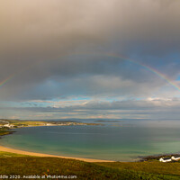 Buy canvas prints of Rainbow over Kilnaughton Bay by Gavin Liddle