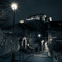 Buy canvas prints of Edinburgh Castle from The Vennel by Stuart Gilbert