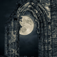 Buy canvas prints of Wolf Moon over St Andrews by Stuart Gilbert