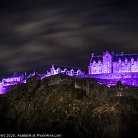 Buy canvas prints of A Purple Edinburgh Castle by Stuart Gilbert