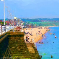 Buy canvas prints of Bridlington North Bay, bodies on the beach.   by John Gibson