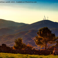 Buy canvas prints of Majestic Sunset Over Portugals Mountainous Landsca by Jesus Martínez
