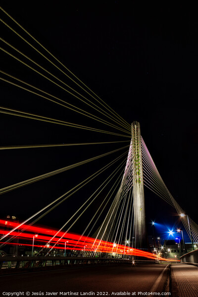 The Striking Geometry of Pontevedra Bridge Picture Board by Jesus Martínez
