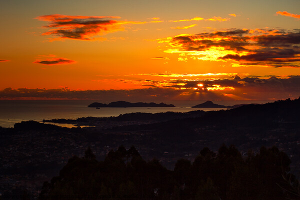 Majestic Sunset Over Atlantic Islands Picture Board by Jesus Martínez