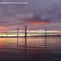 Buy canvas prints of Sunset Across the Forth by Lauren McEwan