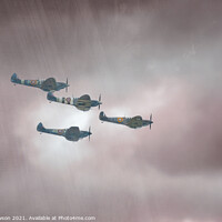 Buy canvas prints of Spitfires in formation by Jaxx Lawson