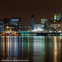Buy canvas prints of Liverpool Waterfront Panoramic by Hannah Temple