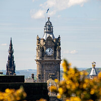 Buy canvas prints of Clock tower from Calton Hill by Hannah Temple