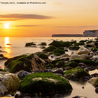 Buy canvas prints of Sunset on the Sussex Coast  by Hannah Temple