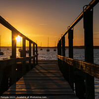 Buy canvas prints of Lake Pier Sunset by Hannah Temple