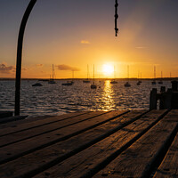 Buy canvas prints of Lake Pier Sunset  by Hannah Temple