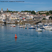 Buy canvas prints of St Peter Port Harbour by Hannah Temple
