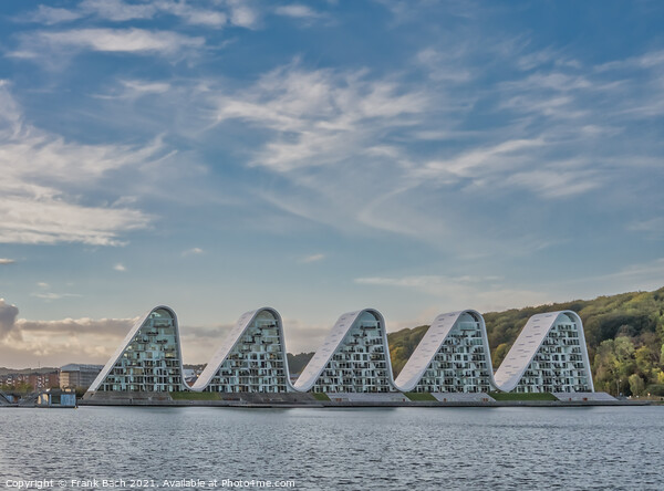 The wave boelgen iconic modern apartments in Vejle, Denmark Picture Board by Frank Bach