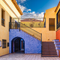 Buy canvas prints of Traditional style Apartments resort Playa los Americas on Teneri by Frank Bach