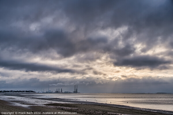 Esbjerg oil rig harbor panorama, Denmark Picture Board by Frank Bach