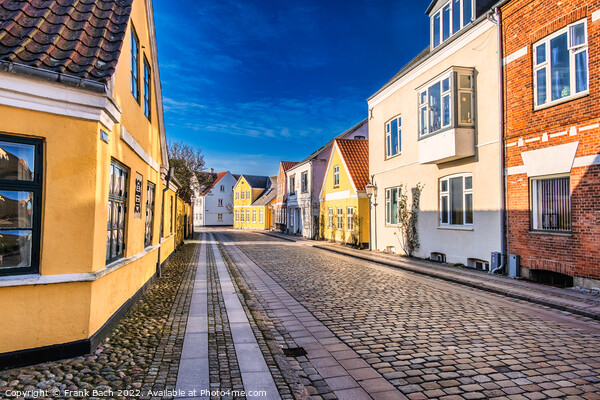 Cobbled streets in the old medieval city Ribe, Denmark Picture Board by Frank Bach