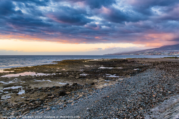 Sunset at Playa de las Americas on Tenerife, Spain  Picture Board by Frank Bach