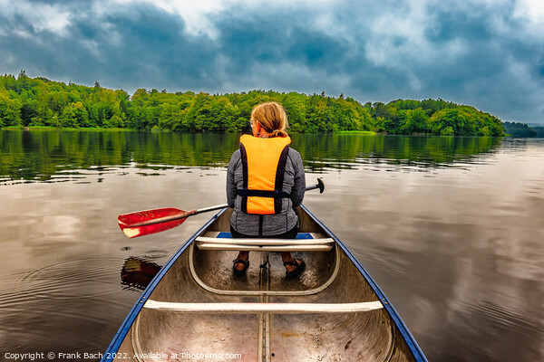 Canoing in the Lakes of Silkeborg, Denmark Picture Board by Frank Bach