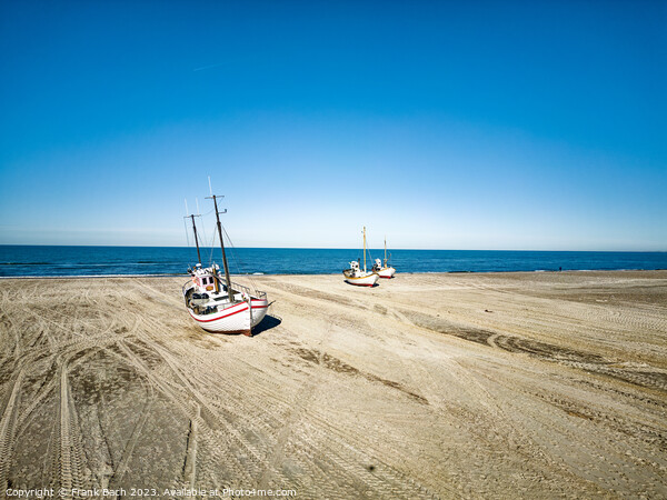Fishing vessels cutters at Slettestrand in rural Denmark  Picture Board by Frank Bach