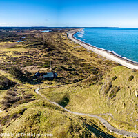 Buy canvas prints of Svinkllovene dunes at the North Sea coast in Thy Denmark  by Frank Bach
