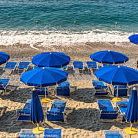Buy canvas prints of Monterosso al Mare coast and beach in Cinque Terre in Italy by Frank Bach