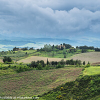 Buy canvas prints of Tuscan landscape farmland outside Voleterra, Tuscany Italy by Frank Bach