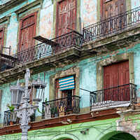 Buy canvas prints of Old worn out flats in Havana, Cuba by Frank Bach