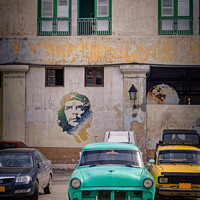 Buy canvas prints of Classic old time cars in Havana, Cuba by Frank Bach