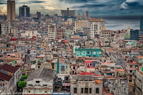 Havana panorama of the city, Cuba Picture Board by Frank Bach