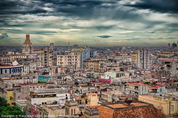 Havana panorama of the city, Cuba Picture Board by Frank Bach