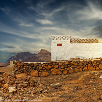 Buy canvas prints of Fishermans hut on isla Sao Vicennte on Caper Verde Islands by Frank Bach
