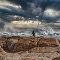 Buy canvas prints of Surfer waiting for the right moment near Yallingup by Frank Bach