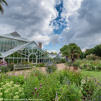 Buy canvas prints of Cambridge botanic garden greenhouses, England by Frank Bach