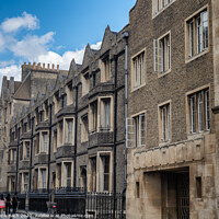 Buy canvas prints of Streets with traditional homes in Cambridge, England by Frank Bach