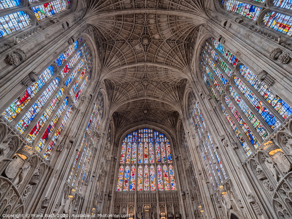 King's College chapel interior ceiling in Cambridge, England Picture Board by Frank Bach