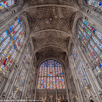 Buy canvas prints of King's College chapel interior ceiling in Cambridge, England by Frank Bach