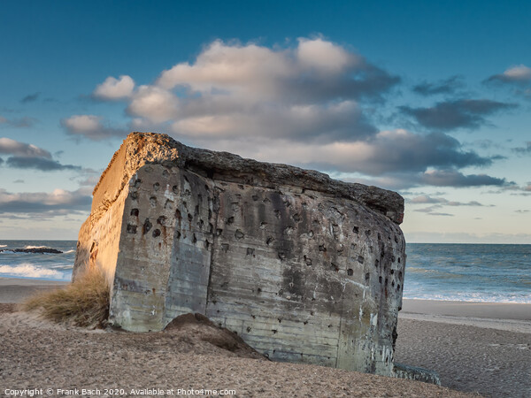 Bunker from WW2 on a Danish beach in Thyboroen, Denmark Picture Board by Frank Bach
