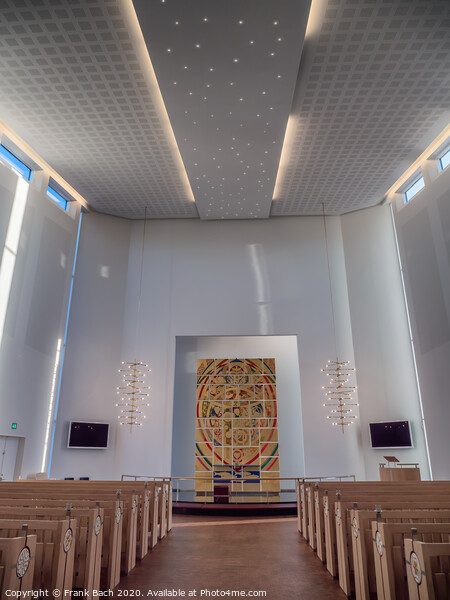 Modern church building in Thyboroen at the West Coast in Denmark Picture Board by Frank Bach