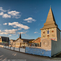 Buy canvas prints of Sneglehuset decorated Shell house in Thyboroen, Denmark by Frank Bach