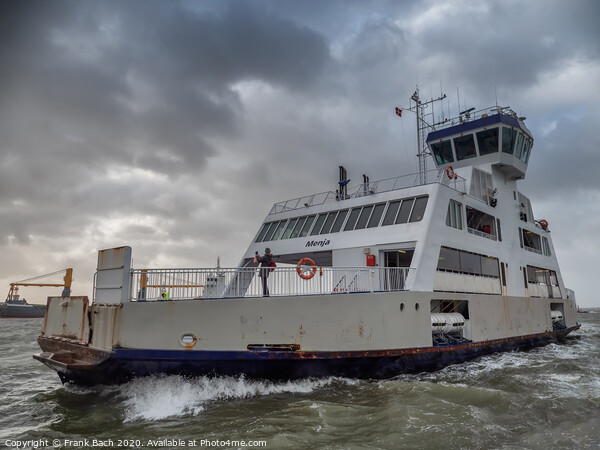 The ferry from Fanoe to Esbjerg in stormy weather, Denmark Picture Board by Frank Bach