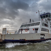 Buy canvas prints of The ferry from Fanoe to Esbjerg in stormy weather, Denmark by Frank Bach