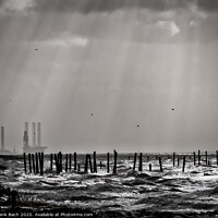 Buy canvas prints of Beach promenade in Hjerting near Esbjerg in stormy Weather, Denmark by Frank Bach
