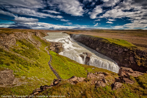 Gullfoss waterfalls in Iceland Picture Board by Frank Bach