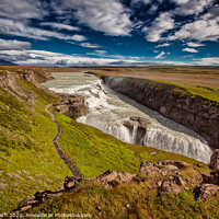 Buy canvas prints of Gullfoss waterfalls in Iceland by Frank Bach
