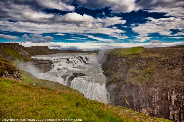 Gullfoss waterfalls in Iceland Picture Board by Frank Bach