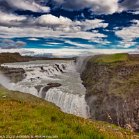 Buy canvas prints of Gullfoss waterfalls in Iceland by Frank Bach