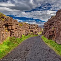 Buy canvas prints of Thingvellir Golden circle National Monument in Iceland by Frank Bach