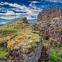 Buy canvas prints of Thingvellir Golden circle National Monument in Iceland by Frank Bach
