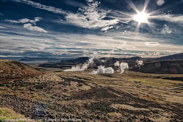 Geothermical powerplant in Iceland Picture Board by Frank Bach