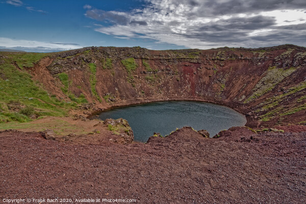 Dead volcano crater in Iceland Picture Board by Frank Bach